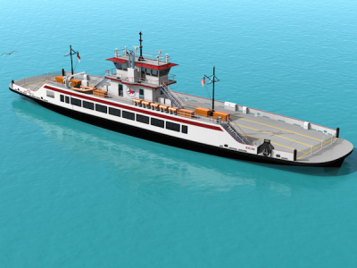 New River Class Car Ferry to be Built Artist's rendering of vessel to be built.